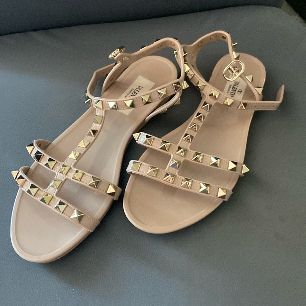 Valentino flat gladiator sandals.